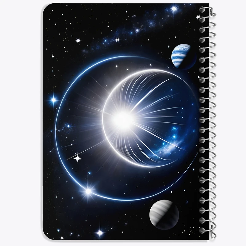 دفتر یادداشت 50 برگ خندالو طرح کهکشان (galaxy) کد F7241
