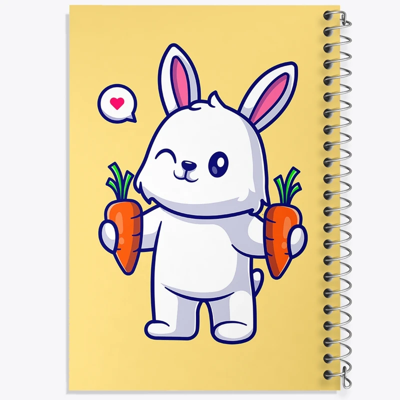 دفتر طراحی 50 برگ خندالو طرح خرگوش کد 26224