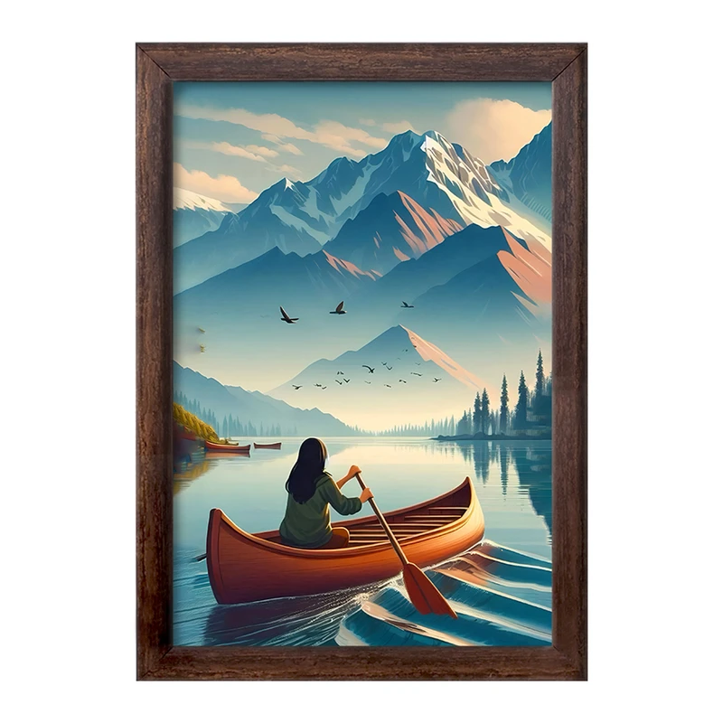 تابلو خندالو طرح دختر قایقران کد F10971