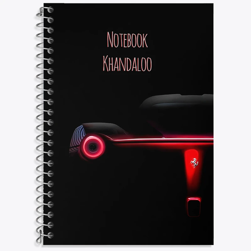 دفتر زبان 50 برگ خندالو مدل دو خط طرح فراری (Ferrari F70) کد N7518