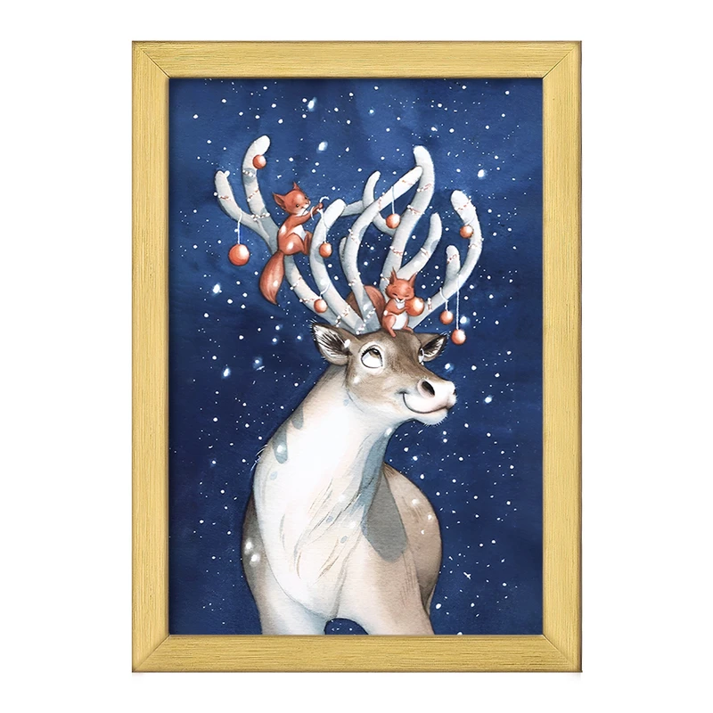 تابلو خندالو طرح گوزن بامزه کد F8280