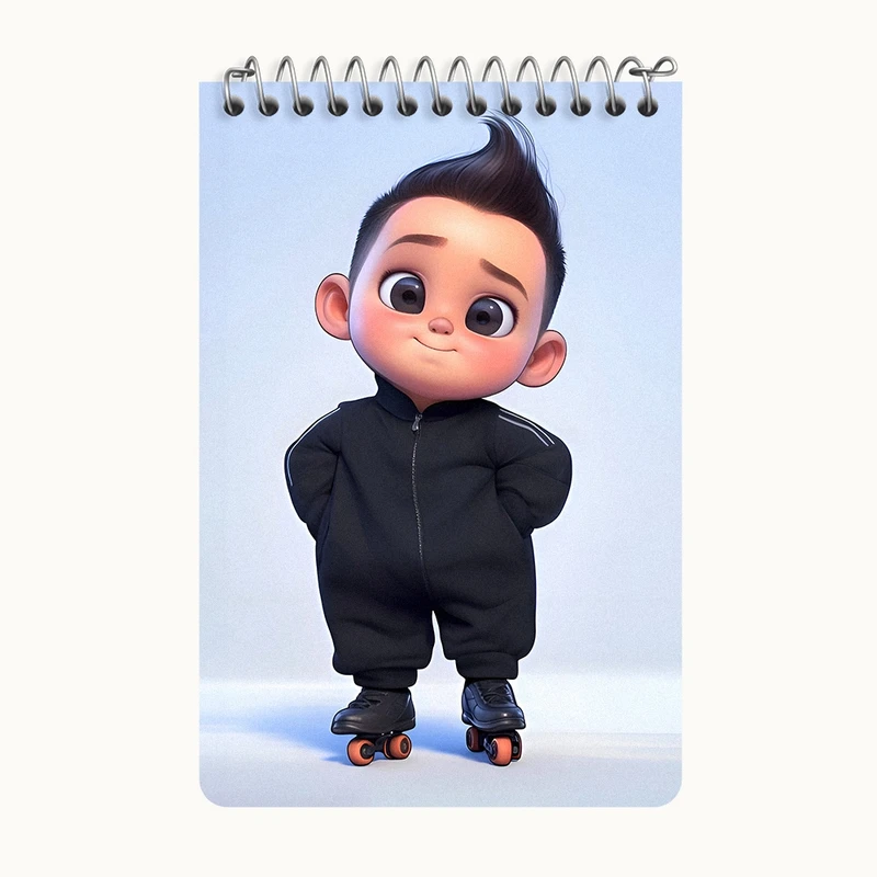 دفتر یادداشت 50 برگ خندالو طرح پسر بامزه کد F9909