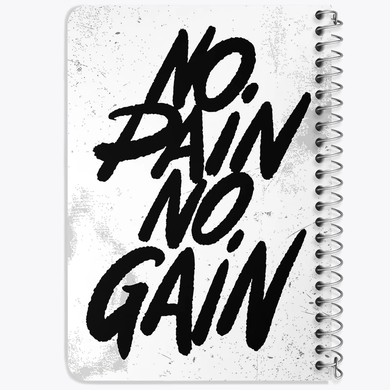 دفتر یادداشت 50 برگ خندالو طرح No Pain No Gain کد F1511