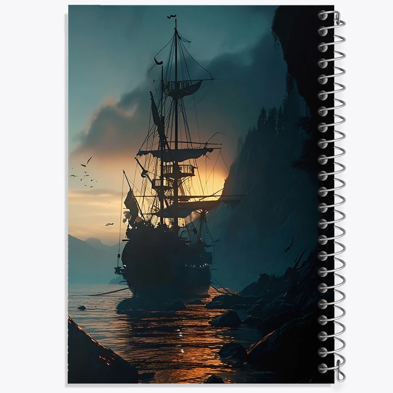 دفتر مشق 100 برگ خندالو طرح کشتی کد F4271