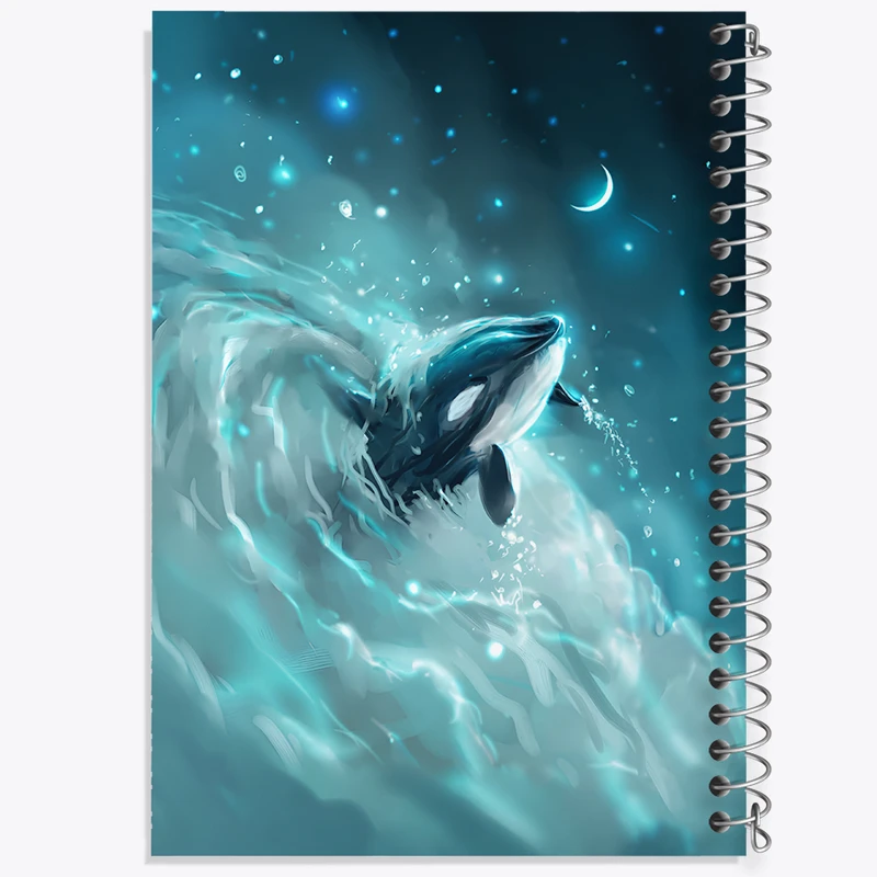 دفتر مشق 100 برگ خندالو طرح نهنگ کد F12521