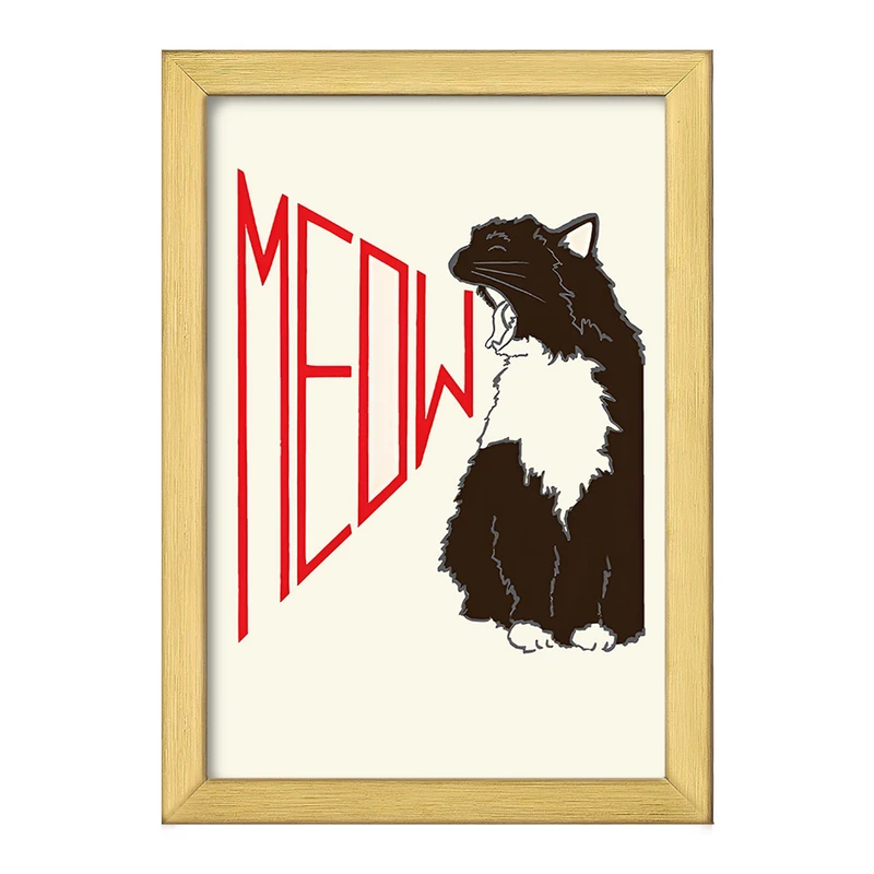 تابلو خندالو طرح گربه (Cat) کد F4082