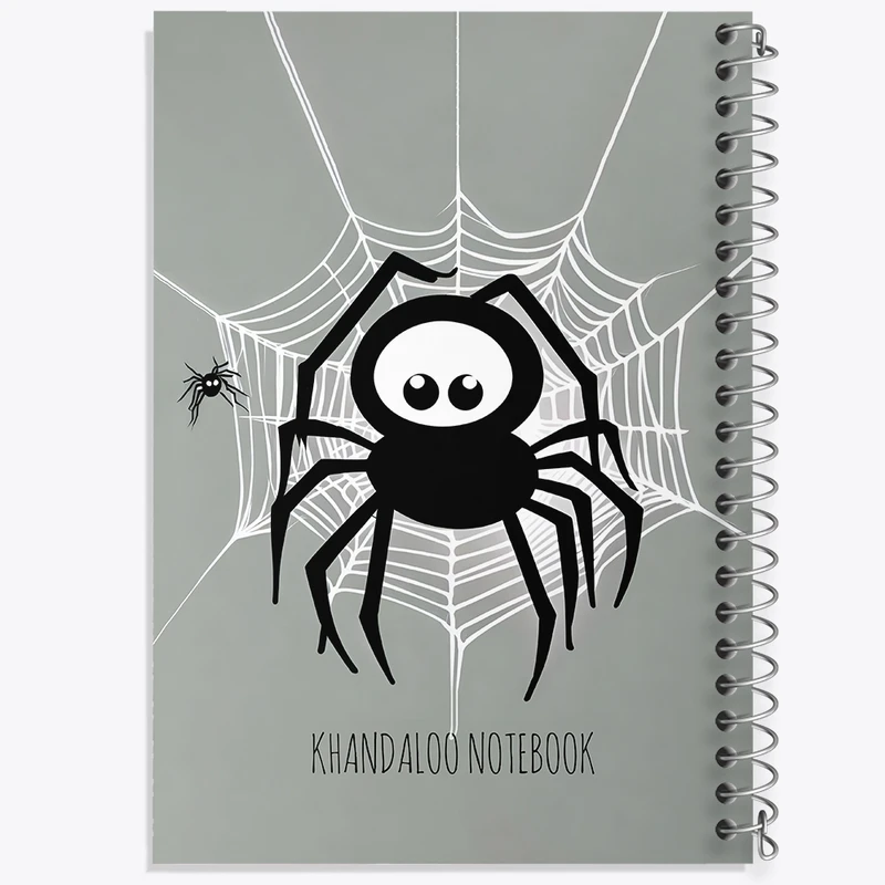 دفتر ژورنال نویسی 50 برگ خندالو مدل نقطه ای طرح عنکبوت کیوت (Spider cute) کد N8030