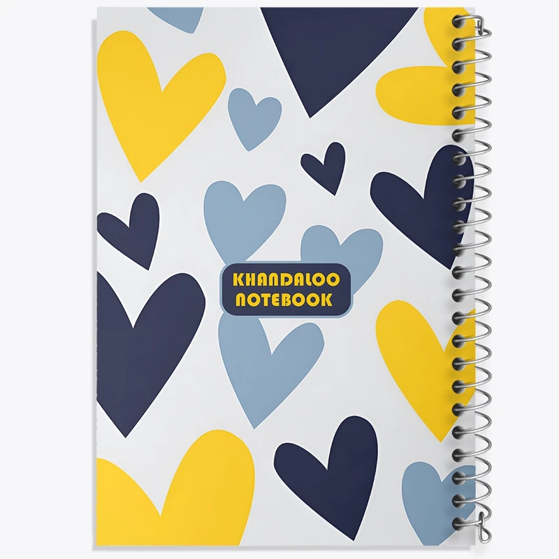 دفتر ژورنال نویسی 50 برگ خندالو مدل نقطه ای طرح پترن قلبی کد N6069