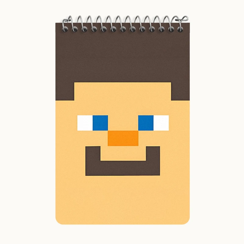 دفتر یادداشت 50 برگ خندالو طرح ماینکرافت (Minecraft) کد F5905