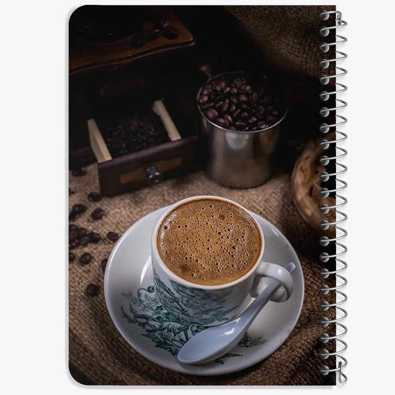 دفتر یادداشت 50 برگ خندالو طرح قهوه Coffee کد F66