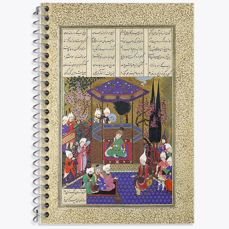 دفتر لغت 50 برگ خندالو طرح نقاشی پاسخ دادن زال موبدان را اثر قدیمی گیلانی کد F12233