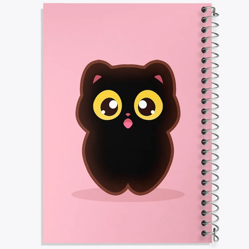 دفتر طراحی 50 برگ خندالو طرح گربه کیوت کد F1673