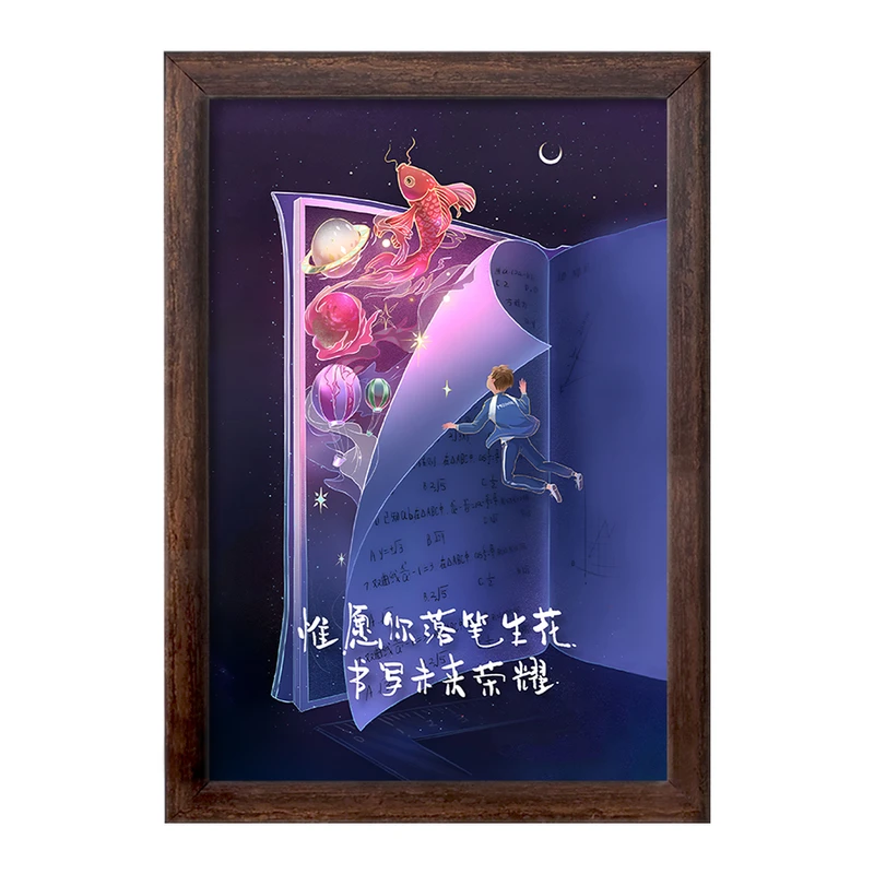 تابلو خندالو طرح دنیای کتاب ها کد F11064