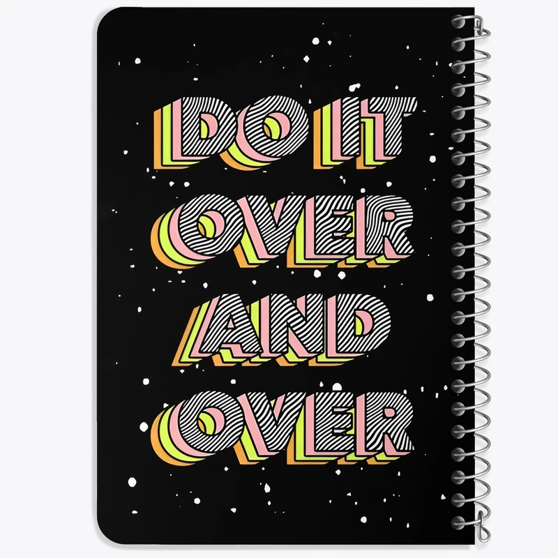 دفتر یادداشت 50 برگ خندالو طرح Do It Over And Over کد F6385