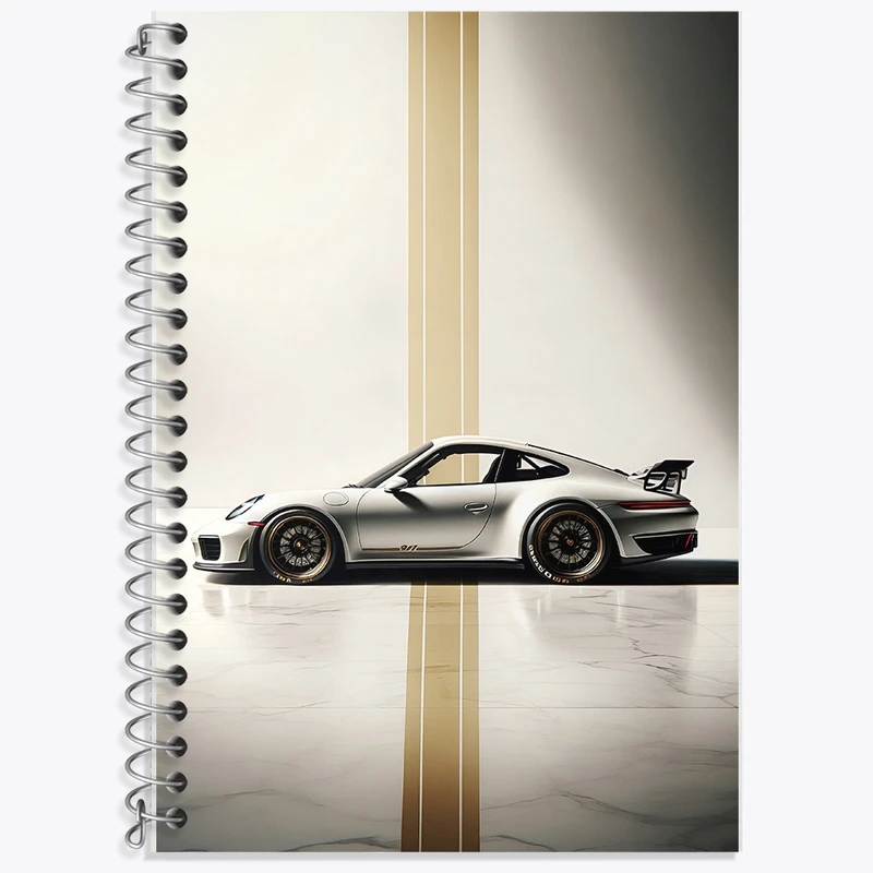 دفتر زبان 50 برگ خندالو مدل سه خط طرح ماشین پورشه کد F10382