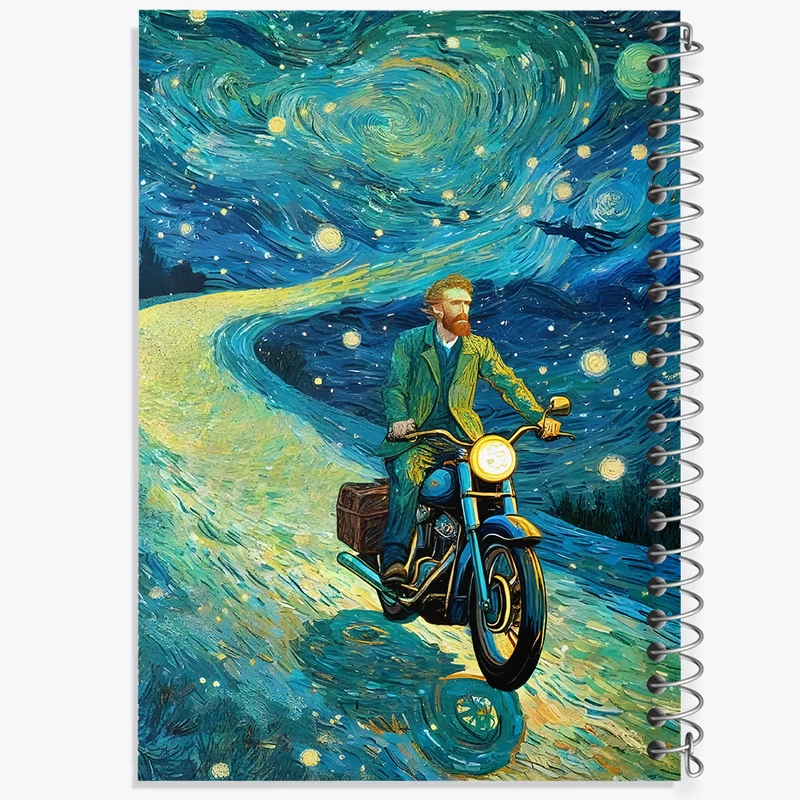 دفتر مشق 50 برگ خندالو طرح ونسان ونگوگ کد F8799