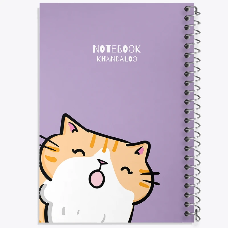 دفتر طراحی 50 برگ خندالو طرح گربه بامزه کد N1403