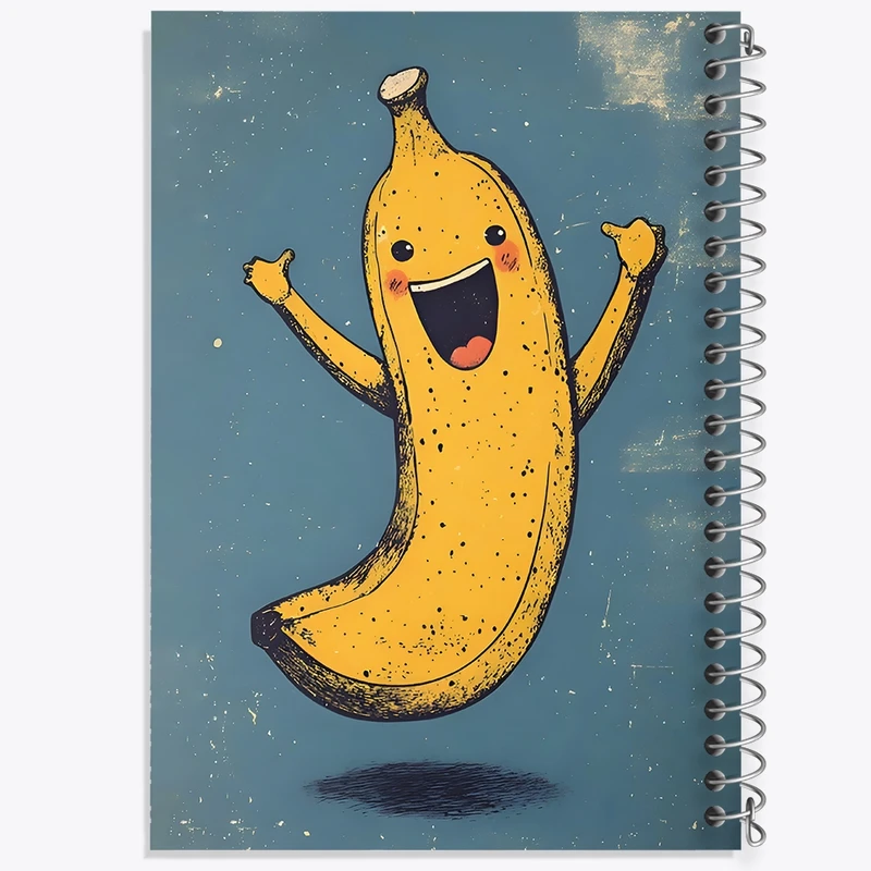 دفتر شطرنجی 50 برگ خندالو طرح موز خوشحال کد N6744