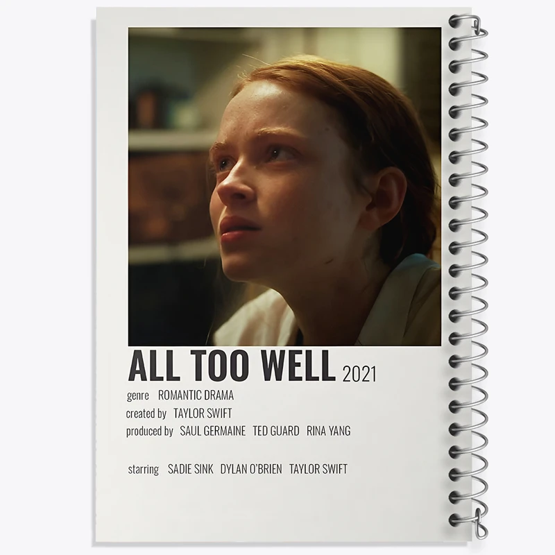دفتر مشق 50 برگ خندالو طرح All Too Well کد F13046