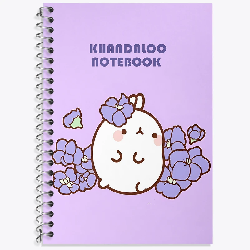 دفتر زبان 50 برگ خندالو مدل دو خط طرح خرگوش بامزه کد N6174