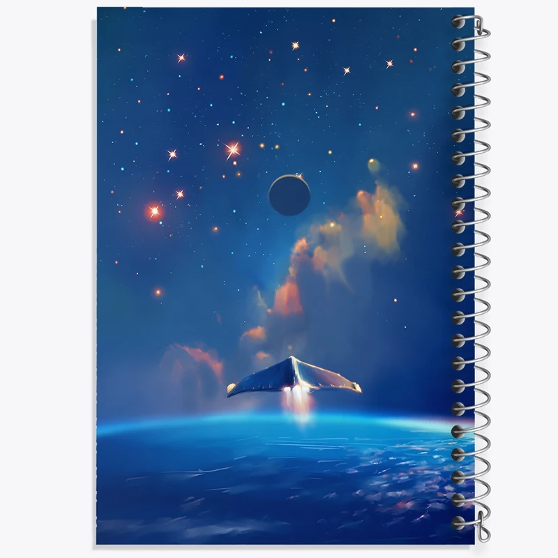 دفتر شطرنجی 50 برگ خندالو طرح فضایی کد F12518