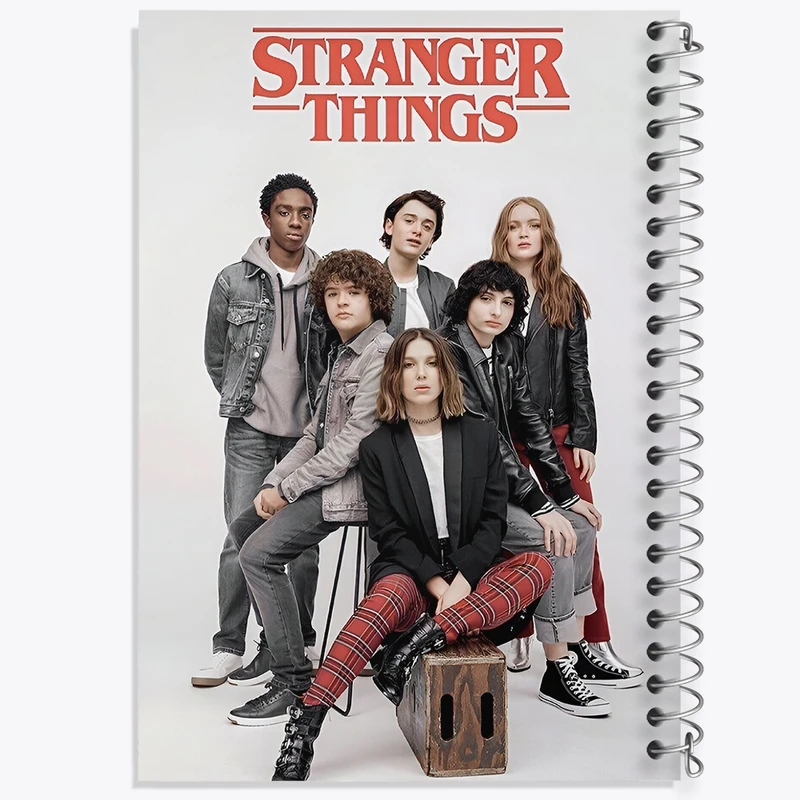 دفتر ژورنال نویسی 50 برگ خندالو مدل نقطه ای طرح استرنجر تینگز (Stranger Things) کد F10169