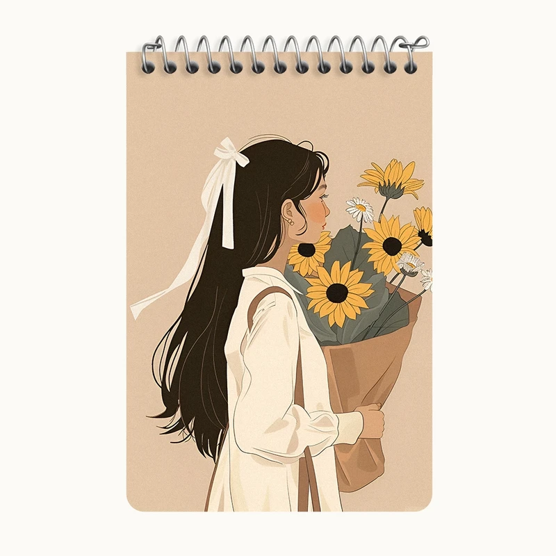 دفتر یادداشت 50 برگ خندالو طرح دخترانه فانتزی کد F10903