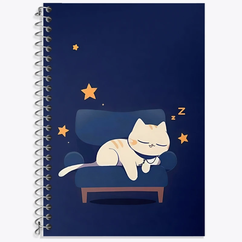 دفتر لغت 50 برگ خندالو طرح گربه خواب کد F8741