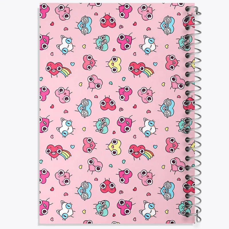 دفتر ژورنال نویسی 50 برگ خندالو مدل نقطه ای طرح پترن قلبی کد N8302