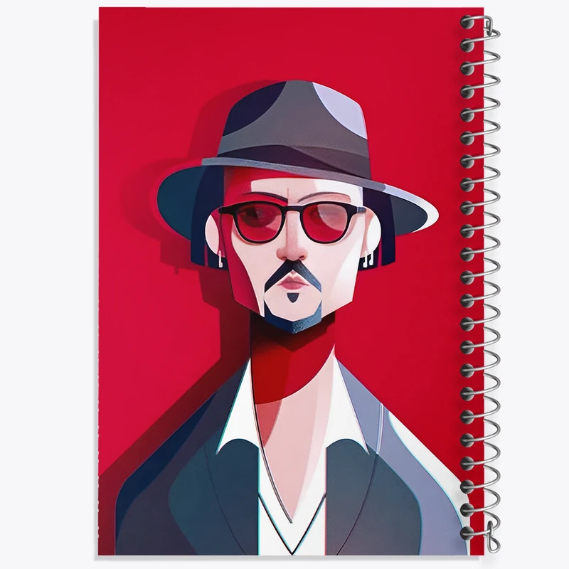 دفتر مشق 50 برگ خندالو طرح جانی دپ (Johnny Depp) کد F14370