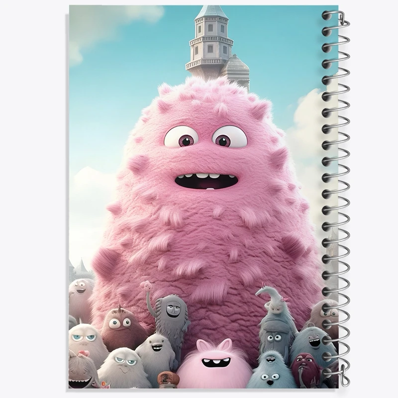 دفتر ژورنال نویسی 50 برگ خندالو مدل نقطه ای طرح شهر هیولاها کد F10851