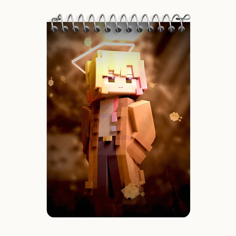 دفتر یادداشت 50 برگ خندالو طرح بازی ماینکرافت (Minecraft) کد N8773