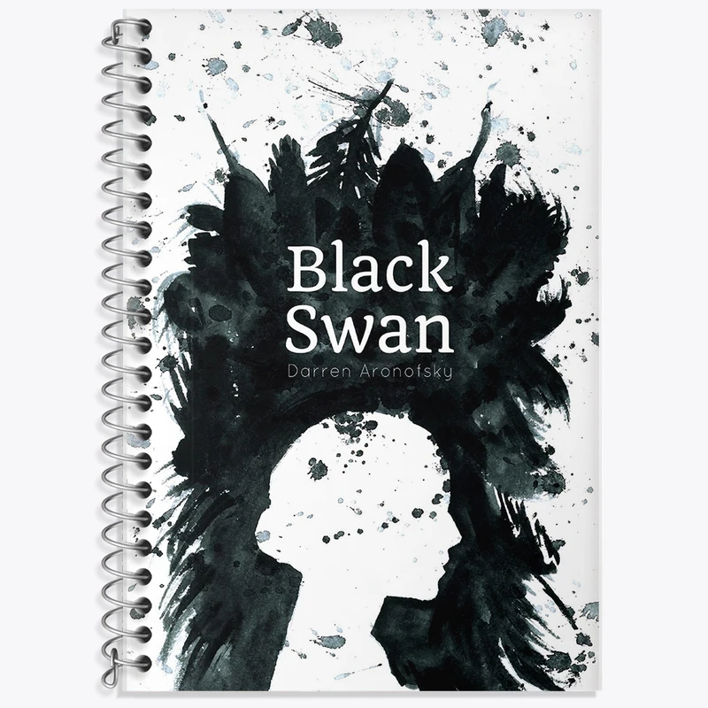دفتر لغت 50 برگ خندالو طرح قوی سیاه (Black Swan) کد F11337