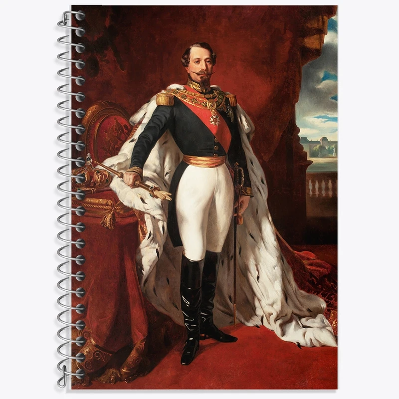 دفتر لغت 50 برگ خندالو طرح پرتره امپراطور ناپلئون پیرو فرانتس زاور اثر وینتر هالتر کد F12204