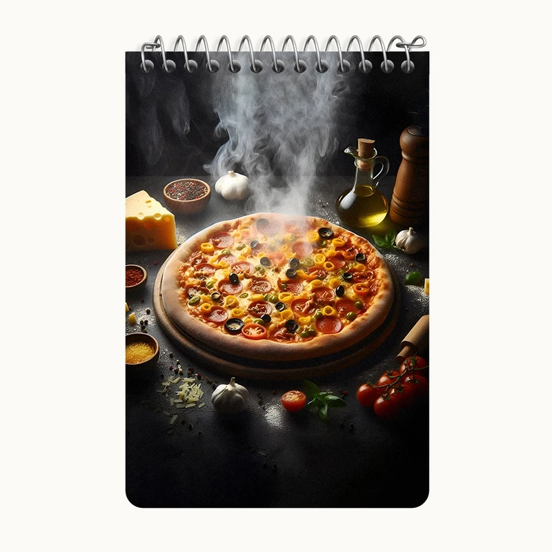 دفتر یادداشت 50 برگ خندالو طرح پیتزا کد F10589