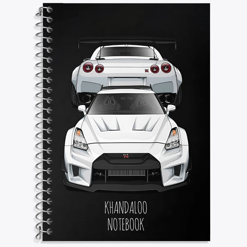 دفتر زبان 50 برگ خندالو مدل دو خط طرح ماشین اسپرت کد N8279