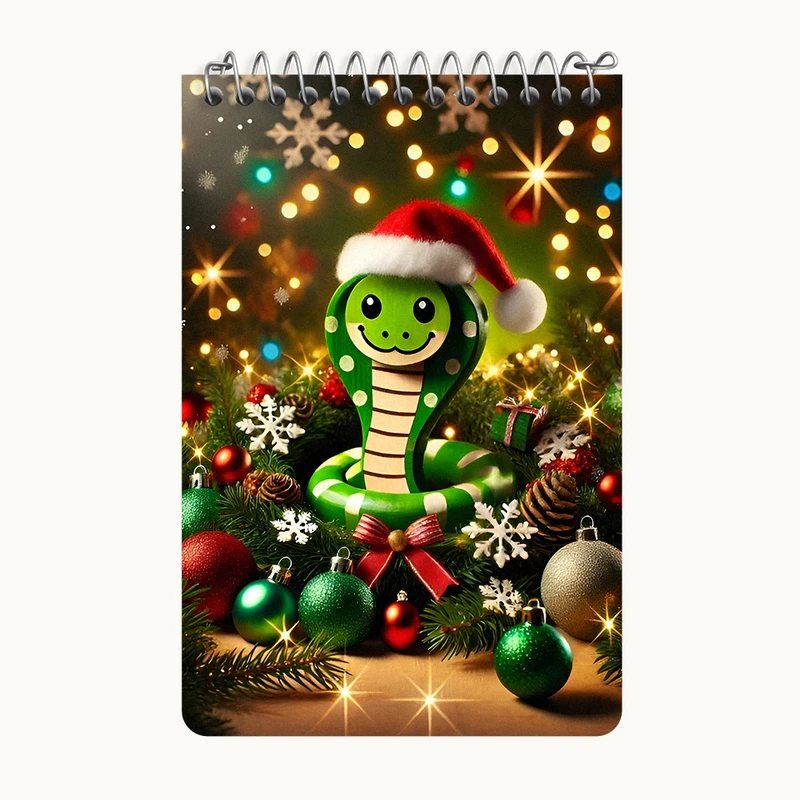 دفتر یادداشت 50 برگ خندالو طرح سال مار 2025 میلادی کد F8056