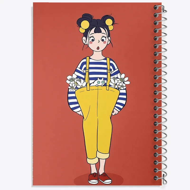 دفتر مشق 100 برگ خندالو طرح دخترانه کد F9736