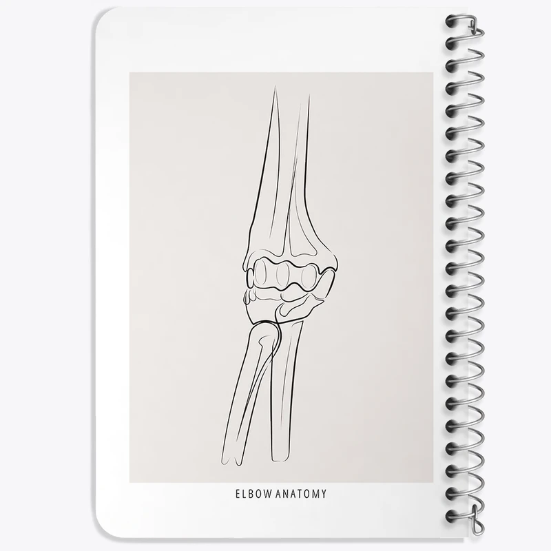 دفتر یادداشت 50 برگ خندالو طرح آناتومی آرنج (Elbow Anatomy) کد F13914