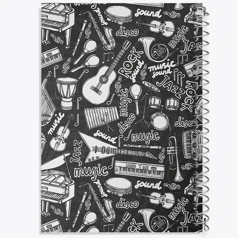 دفتر طراحی 50 برگ خندالو طرح موزیک کد N302