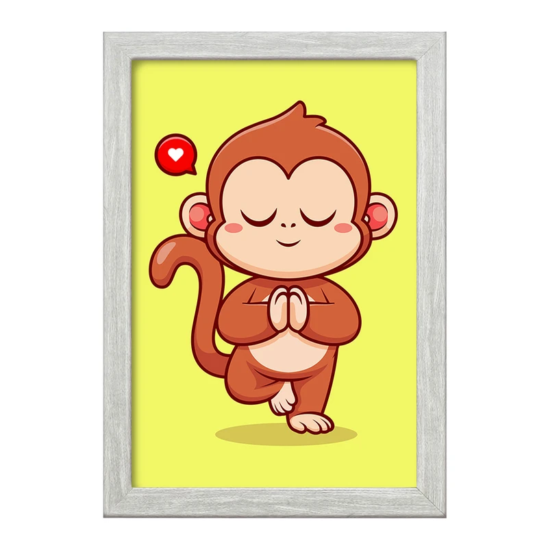 تابلو خندالو طرح حیوانات بامزه میمون کد 29449