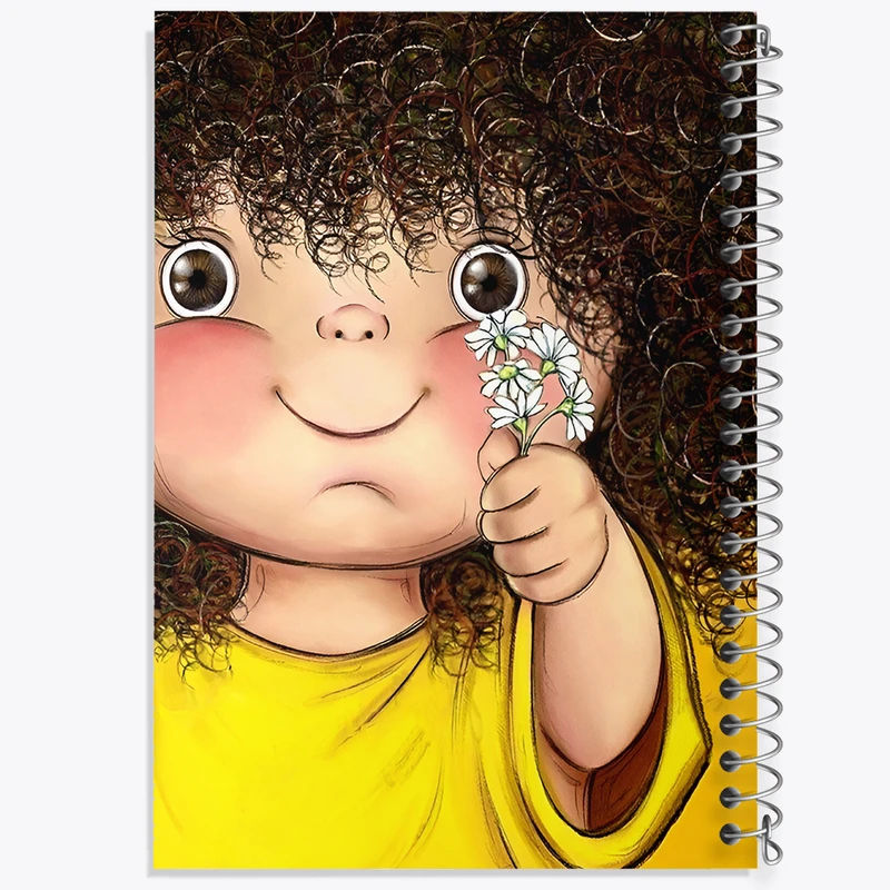 دفتر نقاشی 50 برگ خندالو طرح دختر مو فرفری کد N6989