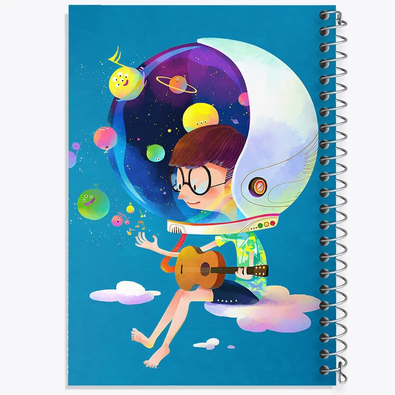 دفتر لیست خرید 50 برگ خندالو طرح پسر فضانورد کد F9202