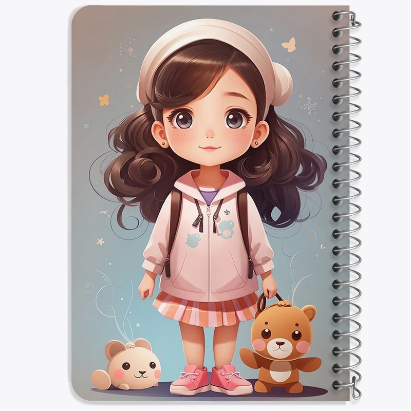 دفتر یادداشت 50 برگ خندالو طرح دخترانه کد F2099