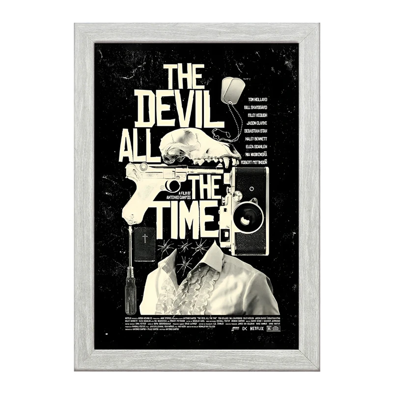 تابلو خندالو طرح شیطان تمام ‌وقت (The Devil All the Time) کد F13506