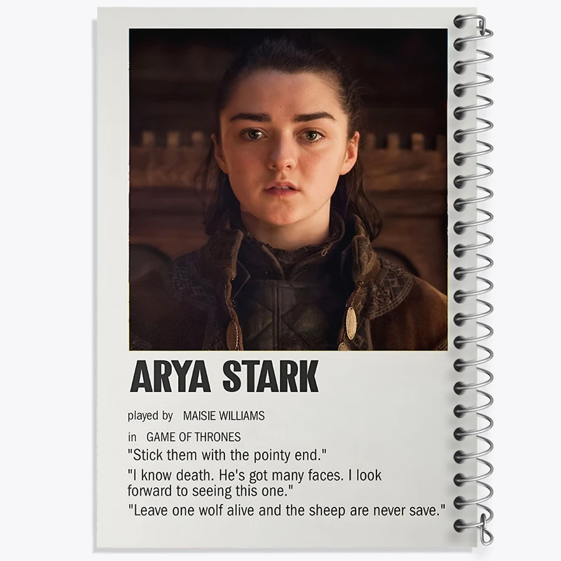دفتر مشق 100 برگ خندالو طرح آریا استارک (Arya Stark) کد F13410