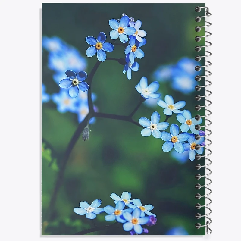 دفتر طراحی 50 برگ خندالو طرح گل آبی کد N5866