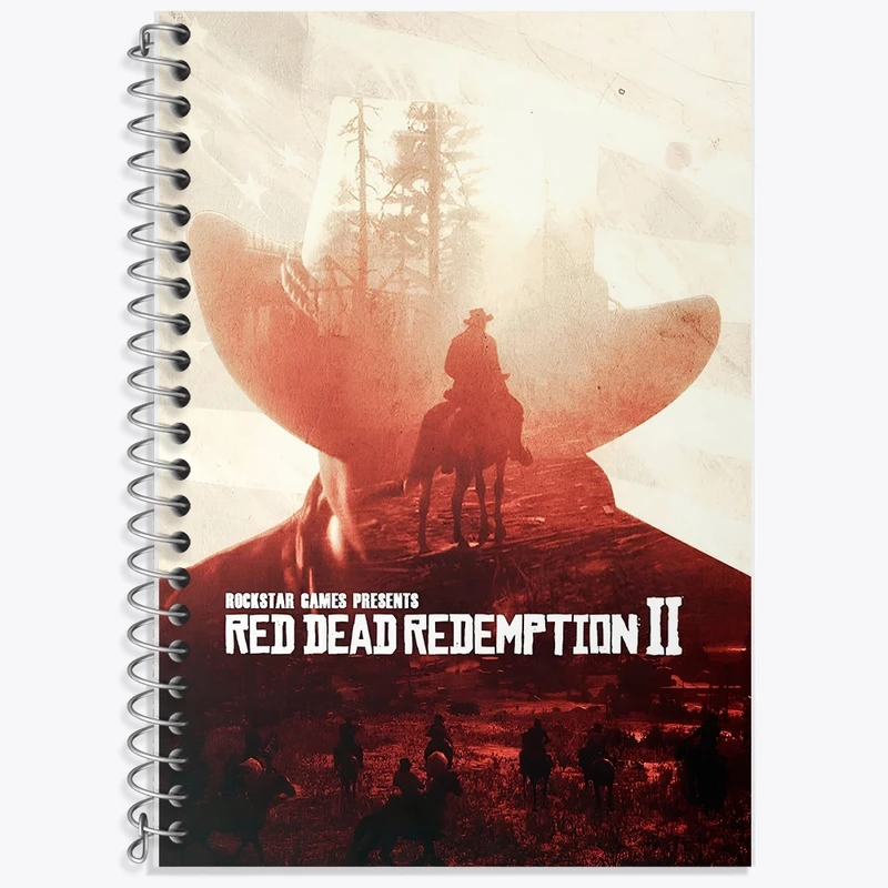 دفتر لغت 50 برگ خندالو طرح رد دد (Red Dead) کد F13604