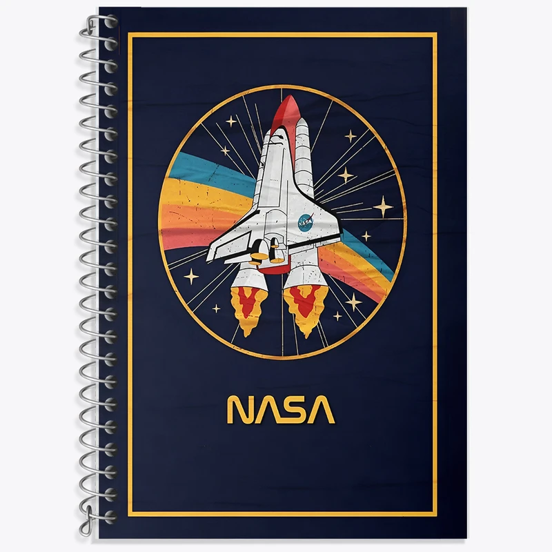 دفتر زبان 50 برگ خندالو مدل دو خط طرح فضانورد کد F10096