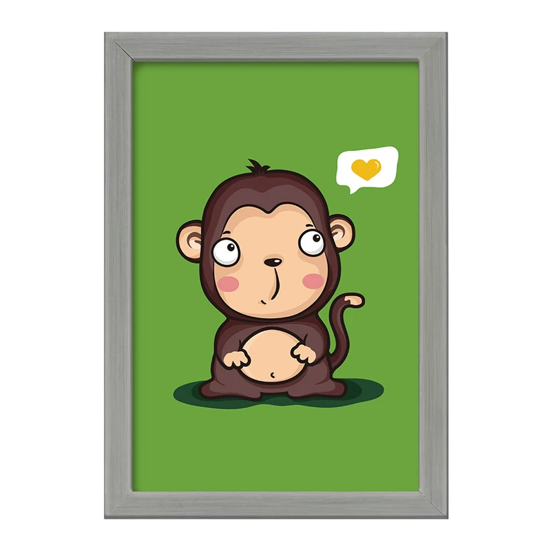 تابلو خندالو طرح میمون کیوت کد F2477
